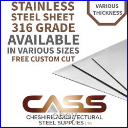 Stainless Steel Sheet 316 Grade Dp1- Various Sizes & Thickness Free Custom Cut