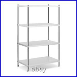 Stainless Steel Shelving Unit Metal Shelves 4 Shelves 110x60x180 cm 200 kg