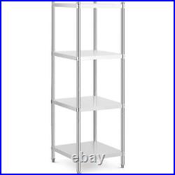 Stainless Steel Shelving Unit Metal Shelves 4 Shelves 60x60x180 cm 200 kg