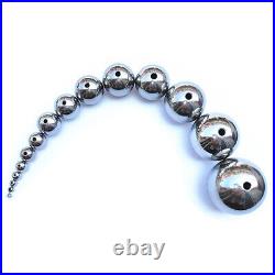 Stainless Steel Spacer Beads 11mm-20mm Through Holes Metal Round Ball Crafts