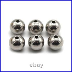 Stainless Steel Spacer Beads 11mm-20mm Through Holes Metal Round Ball Crafts