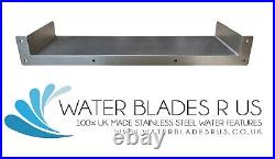 Stainless Steel Spillway Waterfall Water Blade Koi Pond Weir Cascade 50mm Sides