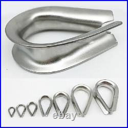 Stainless Steel Thimble Thimbles Wire Cable Rope Cable Loop Clips Clamps1.5-32mm