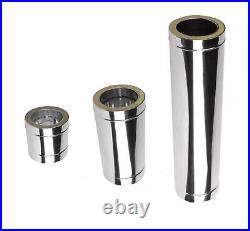 Stainless Steel Twin Wall Insulated Flue Liner / Chimney Stove Rigid Metal Pipe