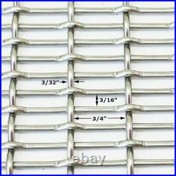 Stainless Steel Wire Mesh, 24 x 36, (3/16 x 3/4 Holes)