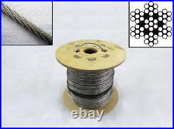 Stainless Steel Wire Rope Cable 7X7 0.5MM 8MM (Lifting Metal Rigging 7 X 7)