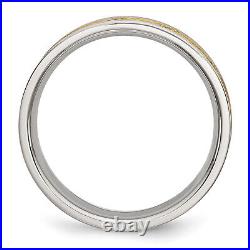 Stainless Steel Yellow Plated 6mm Ring Various Sizes Available