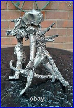 Stainless scrap Steel art Hand Crafted ALIEN one of its kind