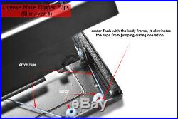 Stainless steel flipper license plate anti camera flip EU revolving number frame