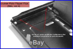 Stainless steel flipper license plate anti camera flip EU revolving number frame