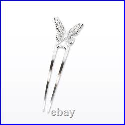 Stainless steel hairpin KANZASHI Butterfly Lady made by Sheet metal craftsman