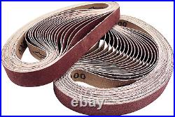 Stainless steel metal wood pipe polisher sanding belt Grit 24-800 (1.5 x 30)