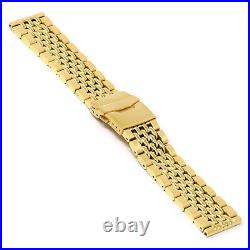 StrapsCo Stainless Steel Beads of Rice Metal Bracelet Watch Band Strap