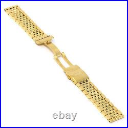 StrapsCo Stainless Steel Beads of Rice Metal Bracelet Watch Band Strap
