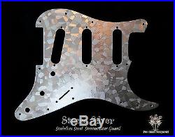 Strat Stainless Guard, Etched Steel Fender Stratocaster Chrome Metal Pickguard