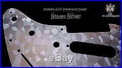Strat Stainless Guard, Etched Steel Fender Stratocaster Chrome Metal Pickguard