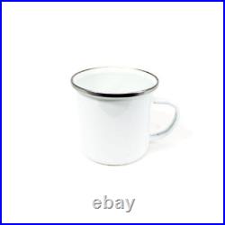 Sublimation Enamel Mugs cups Stainless steel white metal mug dye heat transfer