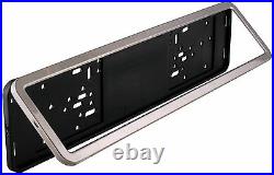 Sumex Car Front Rear Silver Stainless Steel License Number Plate Holder Surround