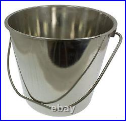 TWELVE 12 Litre Stainless Steel Buckets (12 x 12L SS bucket)