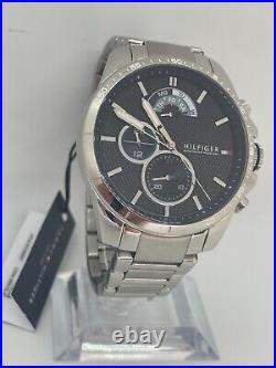 Tommy Hilfiger 1791348 Men's Silver Stainless Steel Chronograph Watch £139 RRP