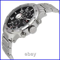 Tommy Hilfiger Mens Watch Th1791141 Stainless Steel Silver Bracelet Black Dial