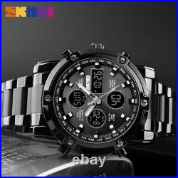 Tough mens watch military stainless steel UK stock skmei 1389 all metal