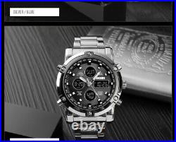 Tough mens watch military stainless steel UK stock skmei 1389 all metal all blak