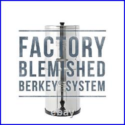 Travel Berkey Water Filter with 2 Black Berkey Purifiers Factory Blemished NEW