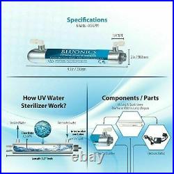 UV Ultraviolet Light Drinking Water Filter System Under Sink / Counter Purifier
