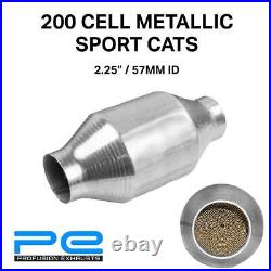 Universal 57mm Metallic Sports Cat Catalytic Converter Euro 4 200 Cell
