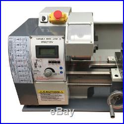 Upgrade 750W Mini Metal Lathe Stainless Steel Processing Bench Top Metric / inch