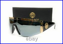 VERSACE VE2197 12526G Pale Gold Grey Mirror Men's Sunglasses 40 mm