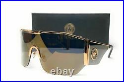 VERSACE VE2220 10025A Gold Gold Mirror Men's Sunglasses 41 mm