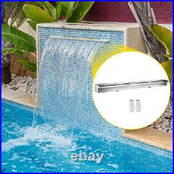 VEVOR 1500mm Pond Waterfall Blade Cascade Stainless Steel Fountain Water Feature