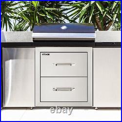 VEVOR Outdoor Kitchen Drawers BBQ Drawer 18x15 Stainless Steel Cabinet Island