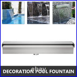 VEVOR Waterfall Blade Pool Fountain Stainless Steel Spillway Garden Koi Pond