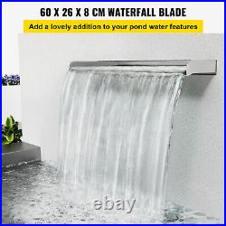 VEVOR Waterfall Blade Waterfall Spillway 600mm Stainless Steel Cascade Fountain