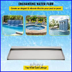 VEVOR Waterfall Blade Waterfall Spillway 600mm Stainless Steel Cascade Fountain