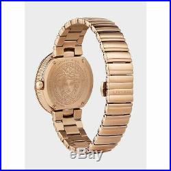 Versace VLC140017 Women's V-METAL ICON Rose Gold-Tone Quartz Watch