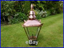 Victorian Style Traditional post lamp Top post lantern garden bright copper