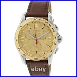 Victorinox Swiss Army Men's Watch Chrono Classic Brown Leather Strap 241659
