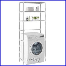 VidaXL 3-Tier Storage Rack over Laundry Machine Silver Display Unit Organiser