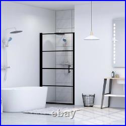 VidaXL Shower Door Tempered Glass Black Screen Enclosure Cabinet Multi Sizes