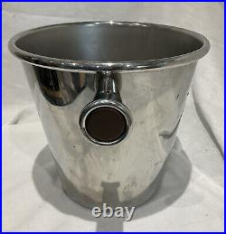 Vintage Alessi Stainless Steel Champagne Ice Bucket Cooler Wine Bar Inox Italy