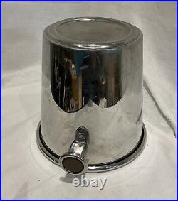 Vintage Alessi Stainless Steel Champagne Ice Bucket Cooler Wine Bar Inox Italy