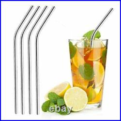 WHOLESALE Stainless Steel Reusable Metal Straws Eco-friendly (250 Units)
