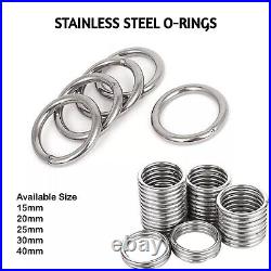 Welded Metal O Ring Stainless Steel Rings Polish Webbing All Sizes NEW