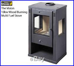 Wood Burning 3 Sided Stove Vision 10kw Wood burner Multifuel Modern Stoves