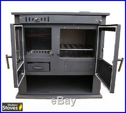 Wood Burning Multi fuel Stove Range Oven Cooker with Back Boiler Condor Hotwater