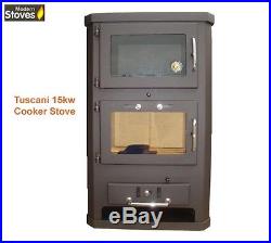 Wood Burning Multifuel Stove & Oven Cooker Combination Tuscani 15kw
